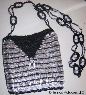 Disco Purse Made Entirely of Can Tabs & Thread!