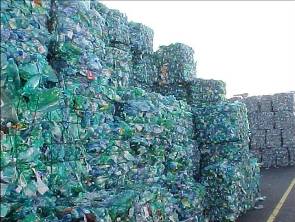 Baled PET bottles