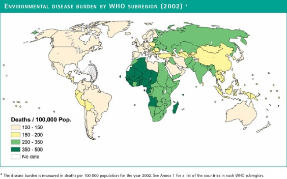 WHO's Environmental Disease Burden Map
