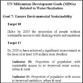 The MDGs as They Relate to Water & Sanitation