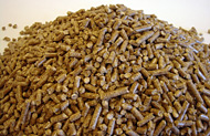 a pile of wood pellets