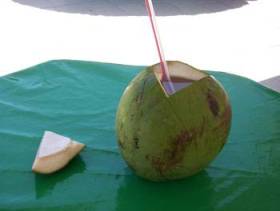 A cool agua de coco - Nature's sport drink