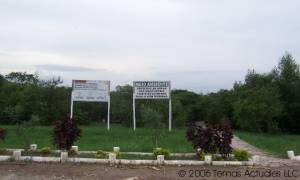 the entrance to the mangrove preserve