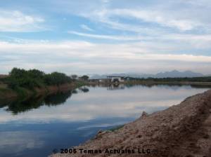 the collection pond for leachate