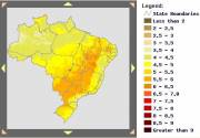 Solar Map of Brazil