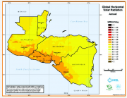 Solar Potential Map for Central America