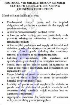 Protocol VIII Consumer Legislation Obligations (click to enlarge)