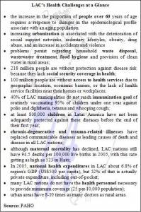 PAHO's list of health challenges facing the Americas (click to enlarge)