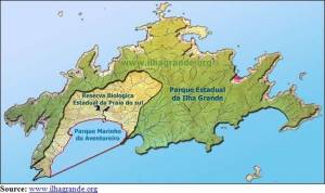 map showing PEIG coverage of Ilha Grande (courtesy of www.ilhagrande.org)