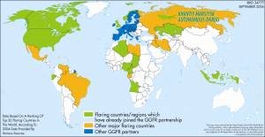 World Map of Gas Flaring Countries