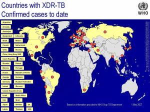 Countries with Confirmed XDR-TB Cases (click to enlarge)