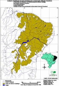 map of the Caatinga forest coverage of NE Brasil (click to enlarge)