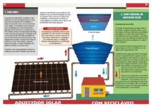 a page from the instruction manual to build a solar water heater